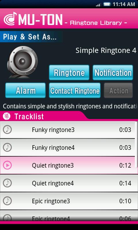 Simple Ringtone Library4 Screen 1