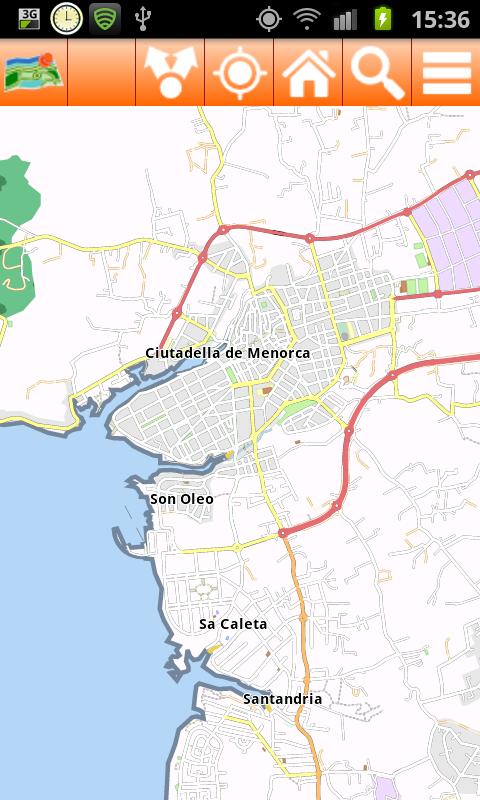 Android application Menorca Offline mappa Map screenshort