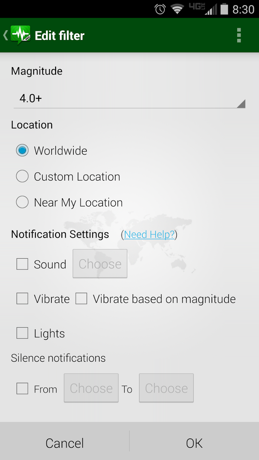 Earthquake Alerter Pro Screen 2