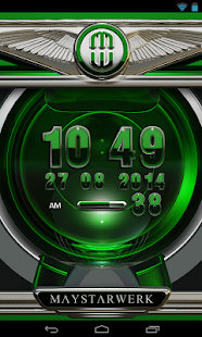 Digi Clock Widget Emerald - náhled