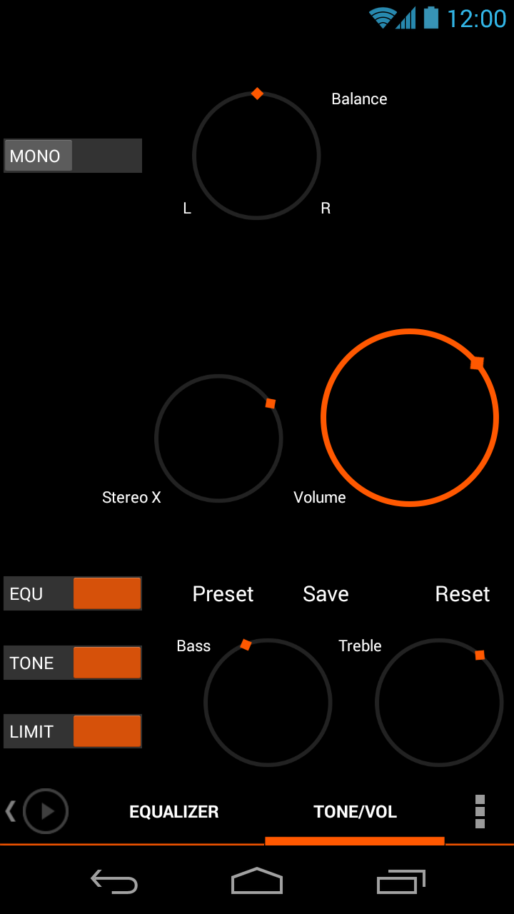 Skin for Poweramp KK Orange Screen 3