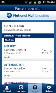 National Rail Enquiries - screenshot thumbnail