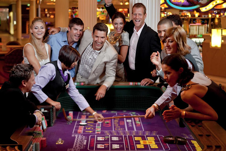 Are you a high roller? Check out the action in Celebrity Solstice's casino ... minus the actors.