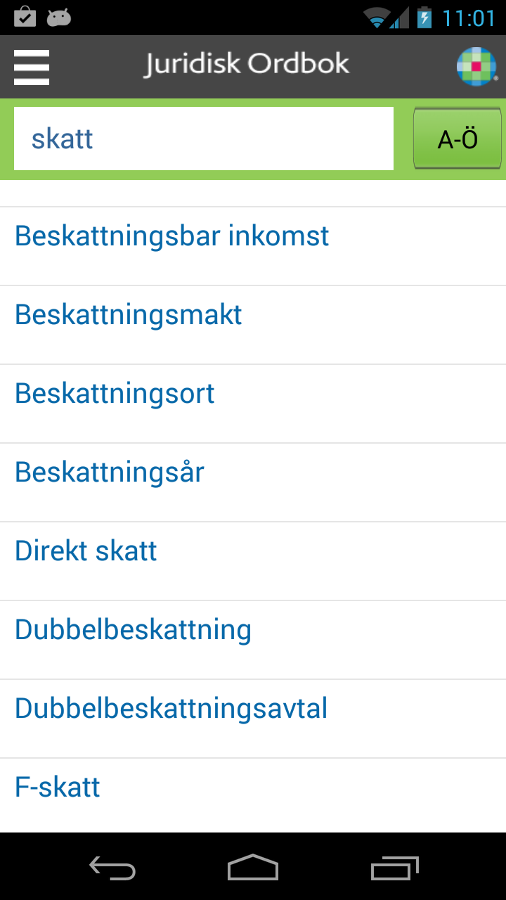 Juridisk ordbok 2 Screen 1