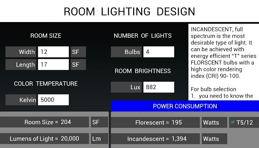 Room Lighting Design Screen 3