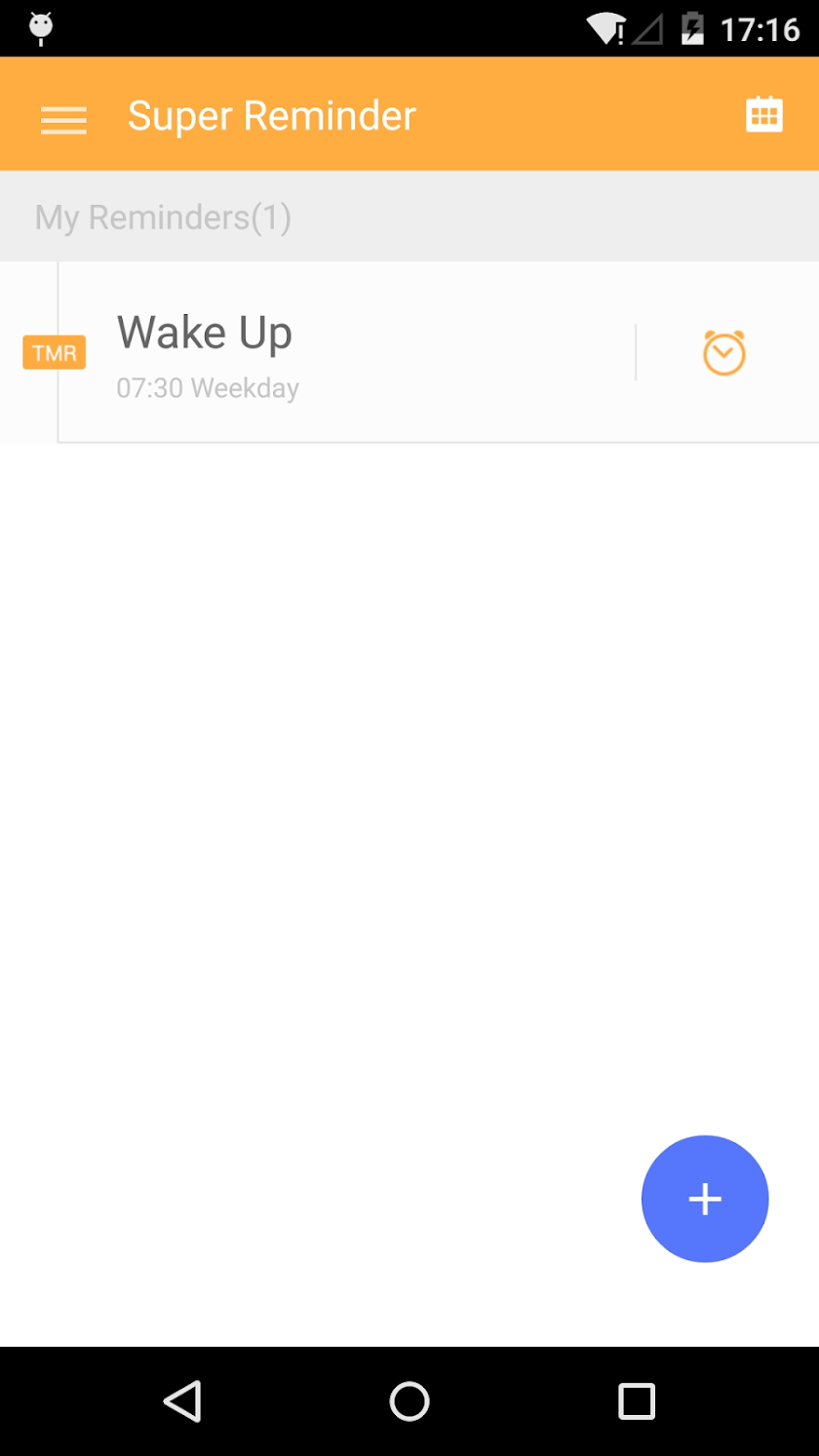Super Reminder Screen 1