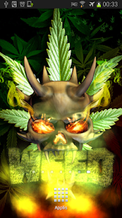 Demon Skull Weed Parallax LWP