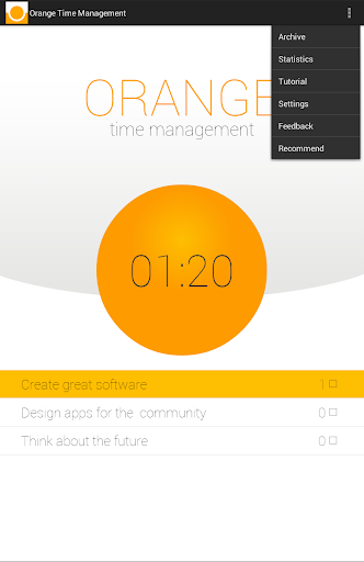 【免費生產應用App】ORANGE 时间管理-APP點子