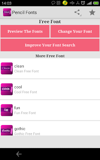 Free Pencil fonts for FlipFont