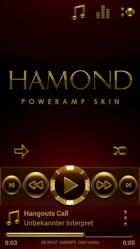HAMOND Poweramp skin Screen 1