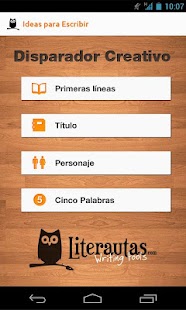 Captura de pantalla de la aplicacion Android iDeas for Writing
