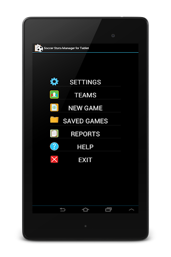 Soccer Stats Manager Tablet