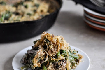 Lightened Up Fresh Green Bean Casserole