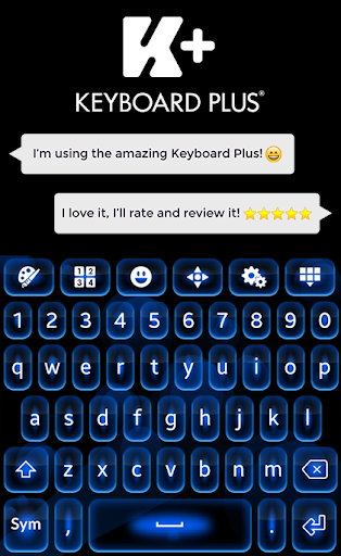 Color Blue Keyboard Theme
