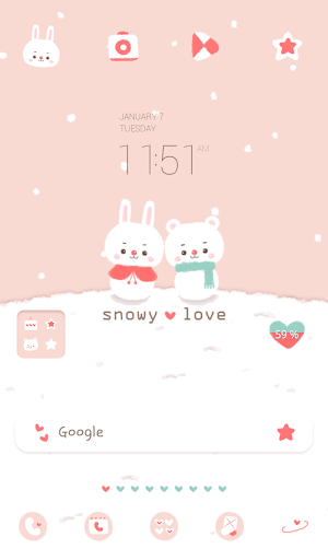 snowy love dodol theme