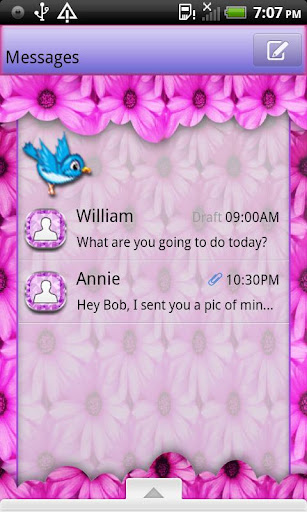 GO SMS THEME SpringFeaver4U