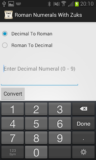 Roman Numerals With Zuks