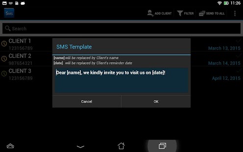 Clients SMS Reminder Lite Screenshots 2