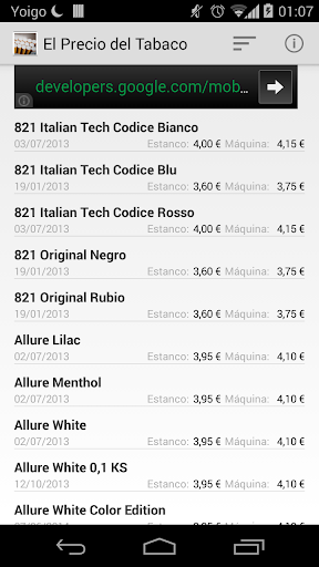 El Precio del Tabaco