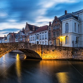 Canals at Bruges by CK Lam - City,  Street & Park Historic Districts