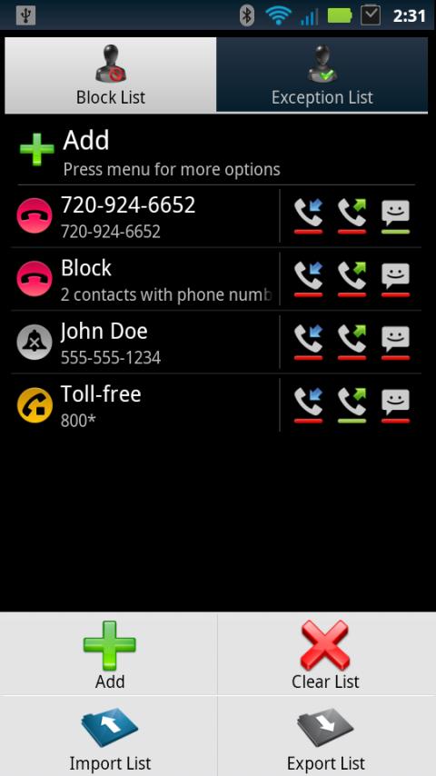    Advanced Call Blocker Pro- screenshot  