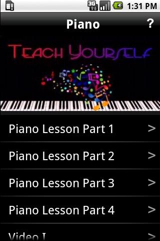 Android application Teach Yourself Piano screenshort