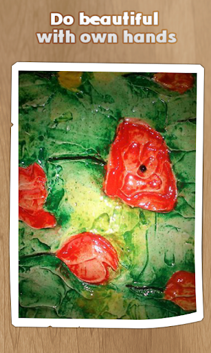 罂粟花的画面。手工制作