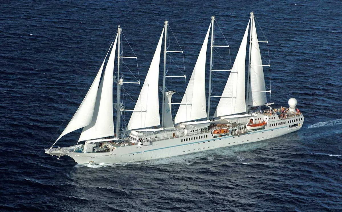 Windstar-Cruises-Wind-Spirit - Wind Spirit, a computer-controlled yacht-style sailing ship, now sails to Tahiti.