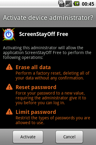 Screen Stay Off