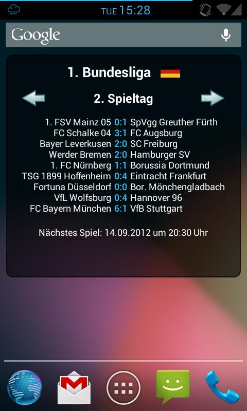 SoccaDroid Bundesliga+ Pro Screen 2