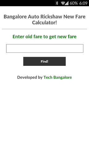 Bangalore Auto New Fare Calc