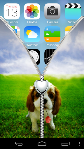 【免費工具App】Cute Puppy Zipper Lock Screen-APP點子