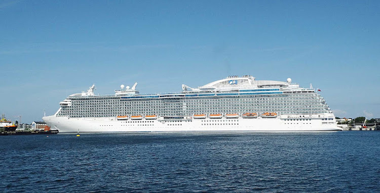 Royal Princess in Rostock-Warnemünde, Germany.