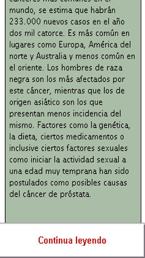 CANCER de prostata cuidados