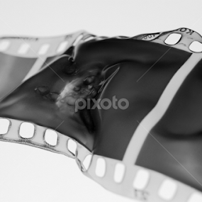 Destroyed Film by Rachel Webb - Black & White Macro