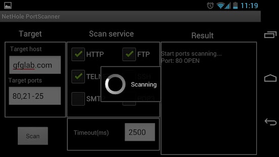 NetHole PortScanner Screenshots 1