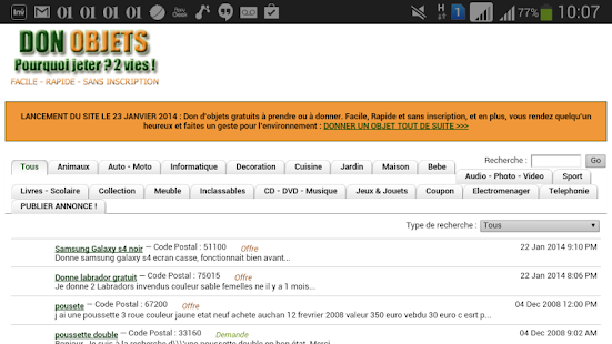 Free Dons d'Objets, Objets gratuits APK for Android