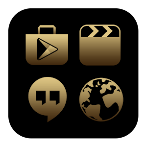 BlackGold Theme -Icon Pack, HD logo