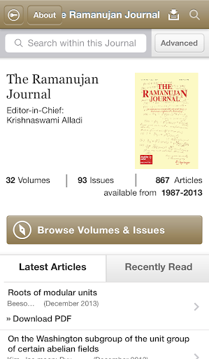 The Ramanujan Journal