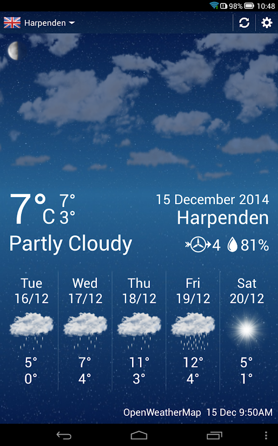 cliMate Animated WeatherWidget - screenshot