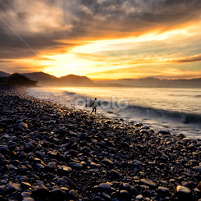 Good Morning Surfer by Tom'z Stone - Landscapes Beaches