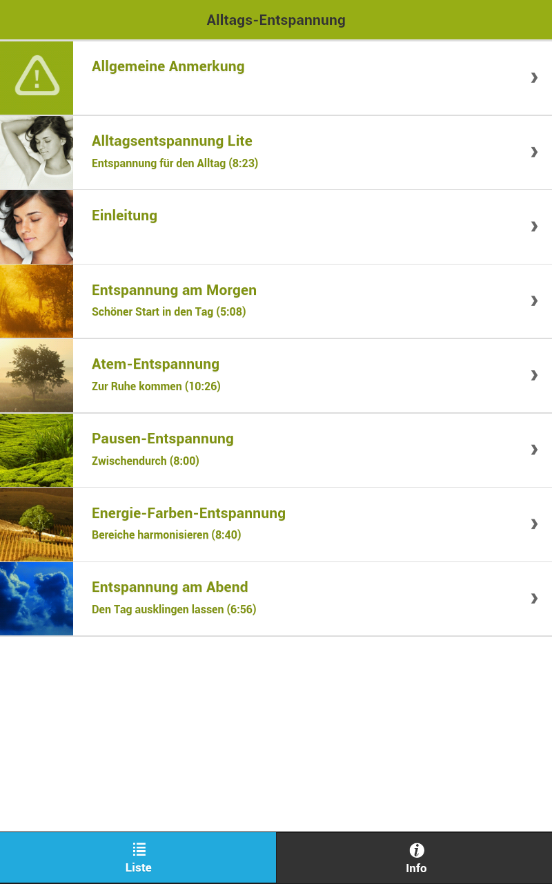 Alltags-Entspannung mit Stimme Screen 2