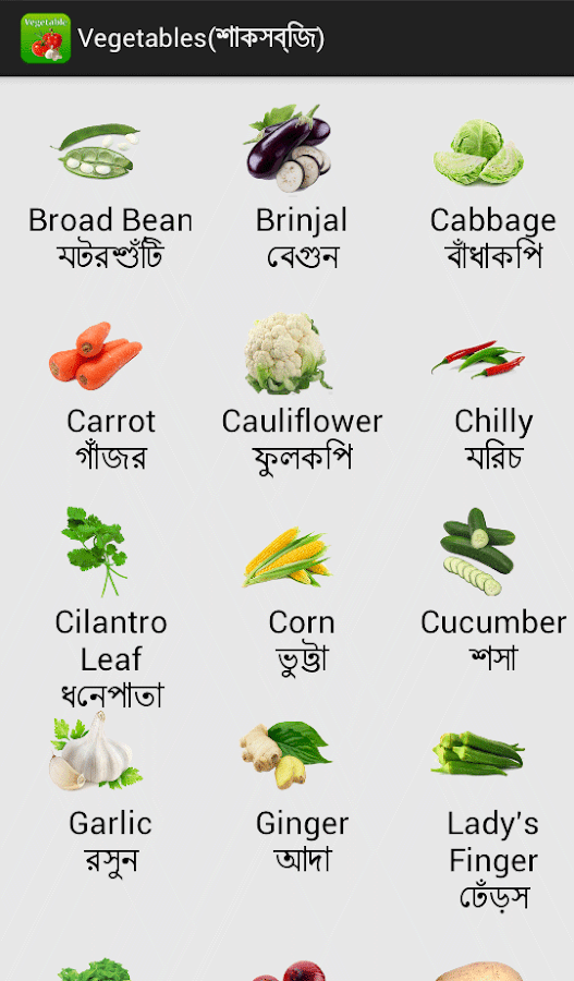 Vegetables Names With Pictures In English And Urdu Vegetarian Foody S