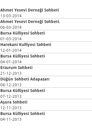 Cübbeli Ahmet Hoca Sohbetleri