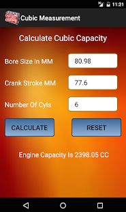 Calculate Cubic Capacity Screenshots 5