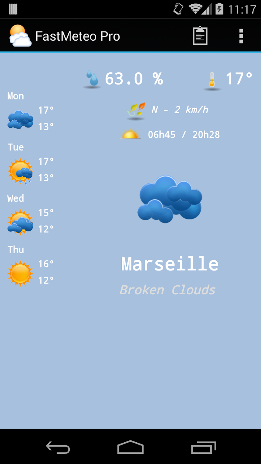 Fast Meteo Pro Screen 1