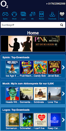 o2 Apps Entertainment Shop