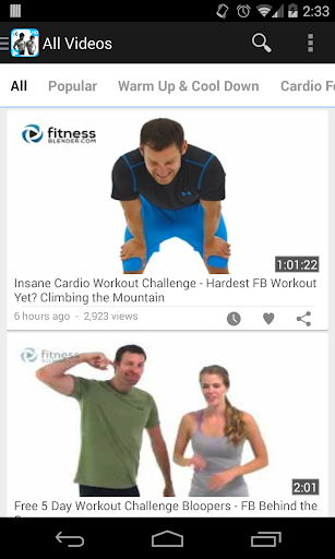 FitnessBlender Workout Videos