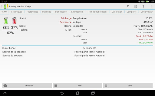 Android APK : Battery Monitor Widget Pro