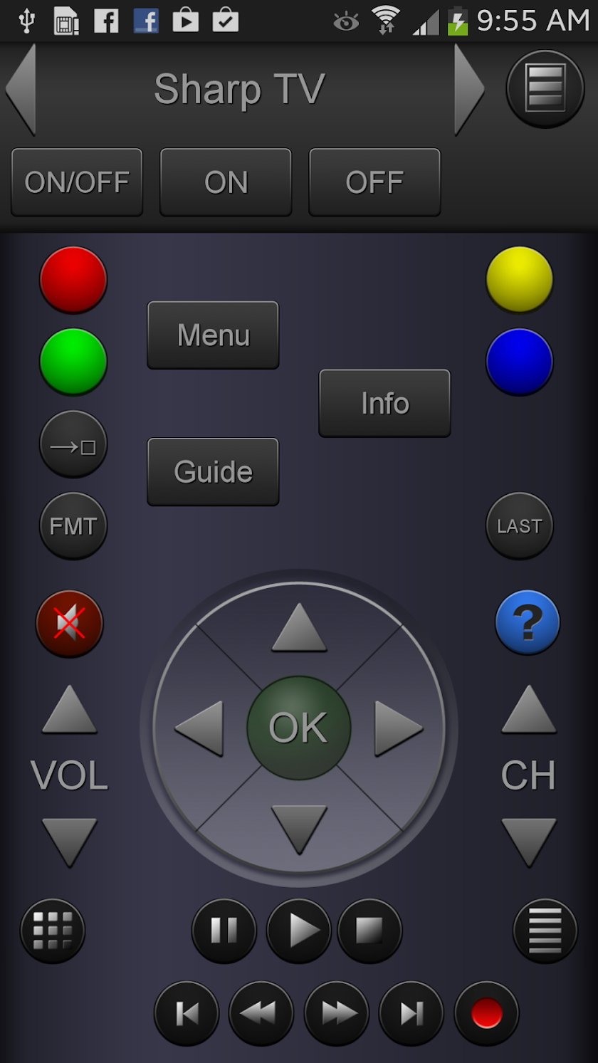 ZappIR TV Remote PRO Screen 1
